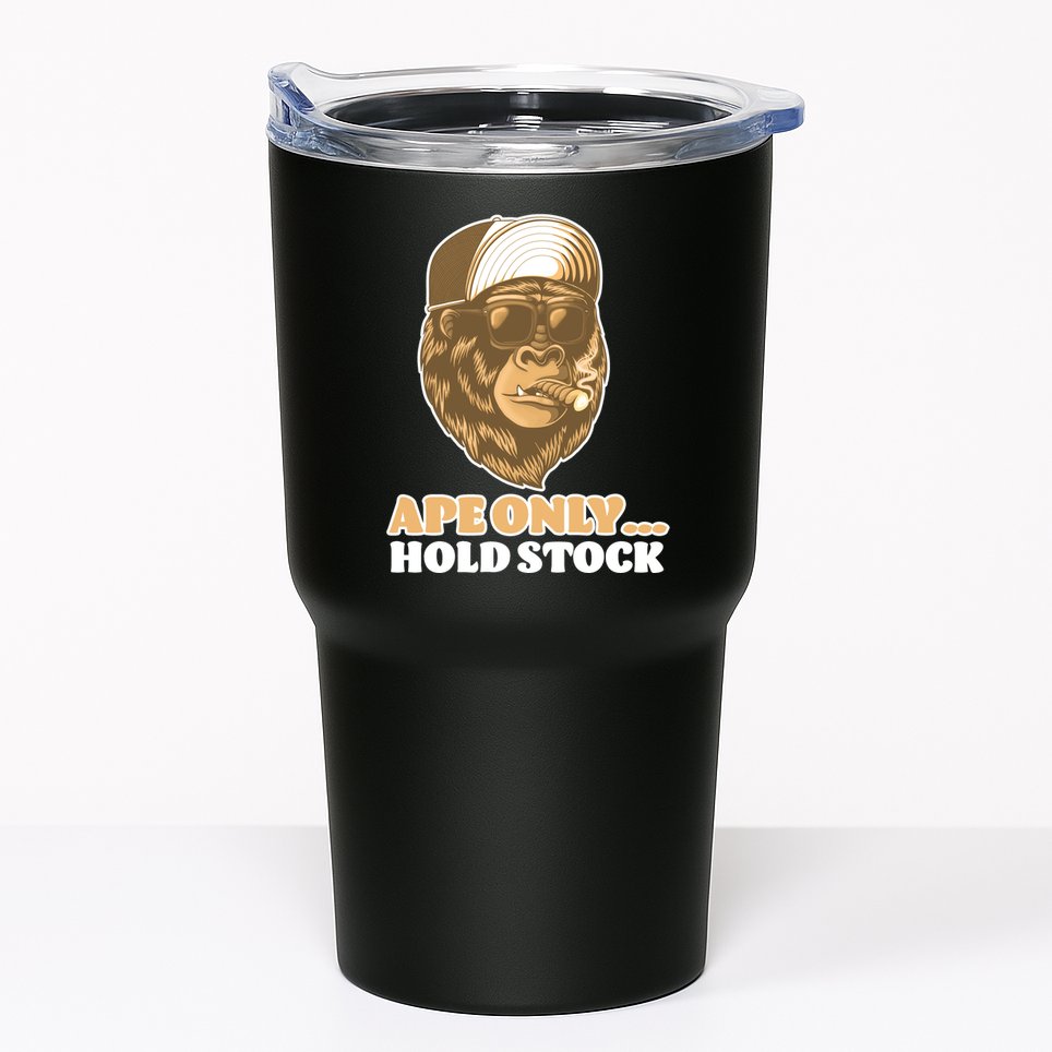AMC Apes Only Hold The Stock Tumbler