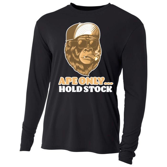 AMC Apes Only Hold The Stock Cooling Performance Long Sleeve Crew