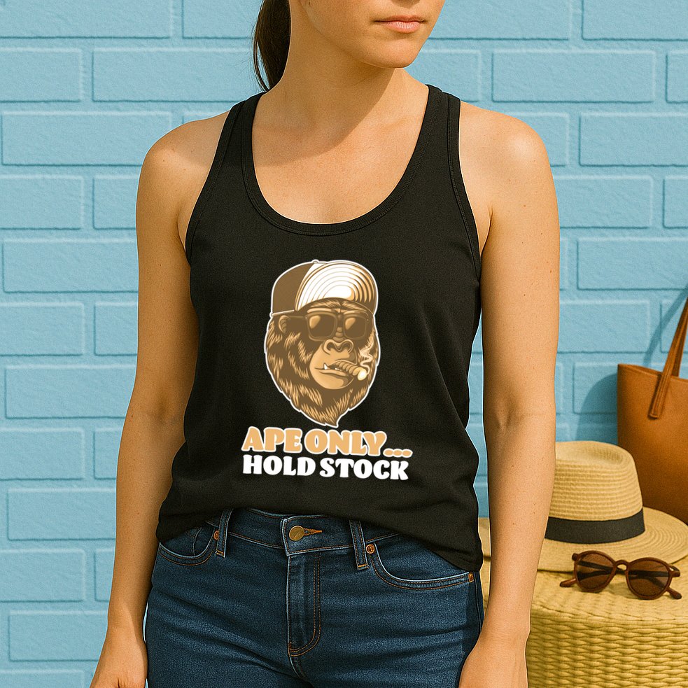 AMC Apes Only Hold The Stock Womens Tank Top