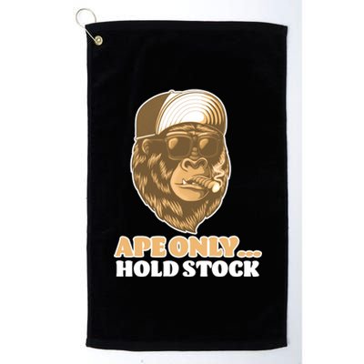 AMC Apes Only Hold The Stock Platinum Collection Golf Towel