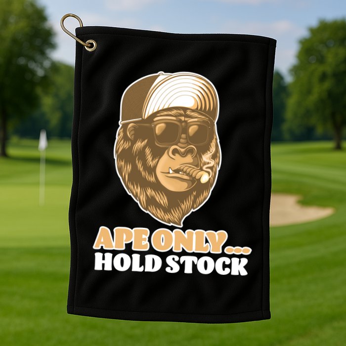 AMC Apes Only Hold The Stock Golf Towel