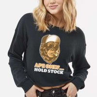 AMC Apes Only Hold The Stock Cropped Pullover Crew
