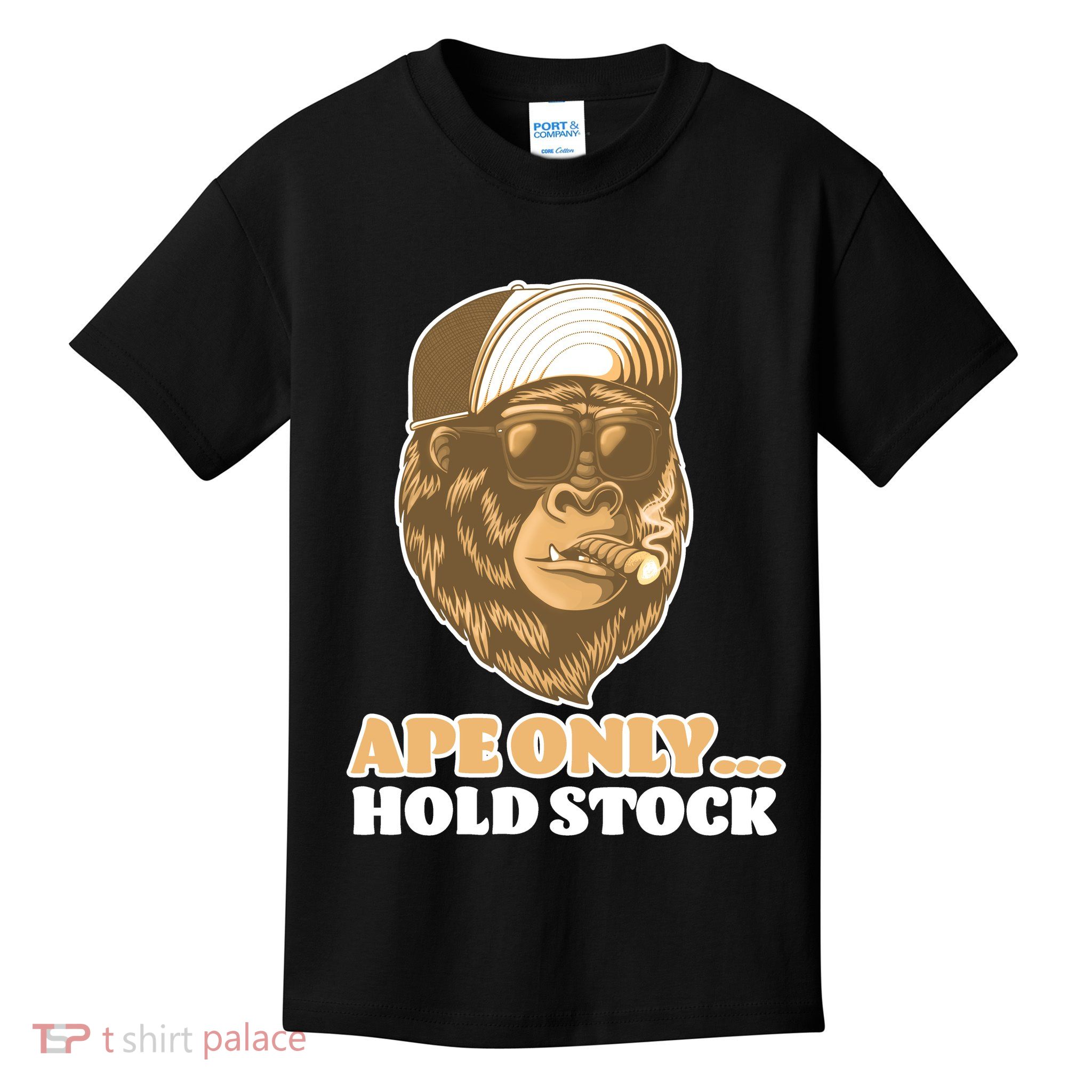AMC Apes Only Hold The Stock Kids T-Shirt