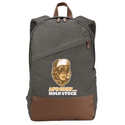 AMC Apes Only Hold The Stock Cotton Canvas Backpack