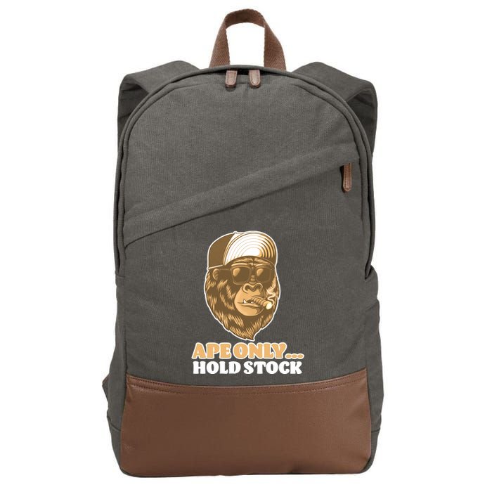 AMC Apes Only Hold The Stock Cotton Canvas Backpack