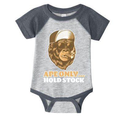 AMC Apes Only Hold The Stock Infant Baby Jersey Bodysuit