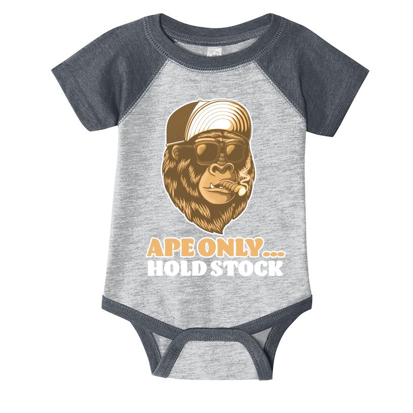 AMC Apes Only Hold The Stock Infant Baby Jersey Bodysuit