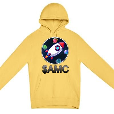 AMC Go To The Moon Rocket Ship Premium Pullover Hoodie