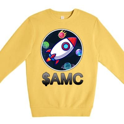 AMC Go To The Moon Rocket Ship Premium Crewneck Sweatshirt