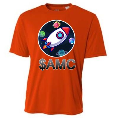 AMC Go To The Moon Rocket Ship Cooling Performance Crew T-Shirt