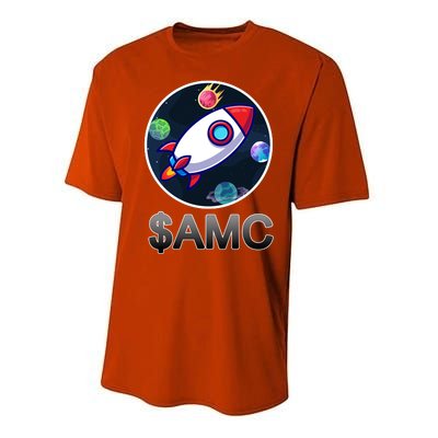 AMC Go To The Moon Rocket Ship Performance Sprint T-Shirt