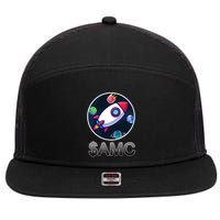 AMC Go To The Moon Rocket Ship 7 Panel Mesh Trucker Snapback Hat