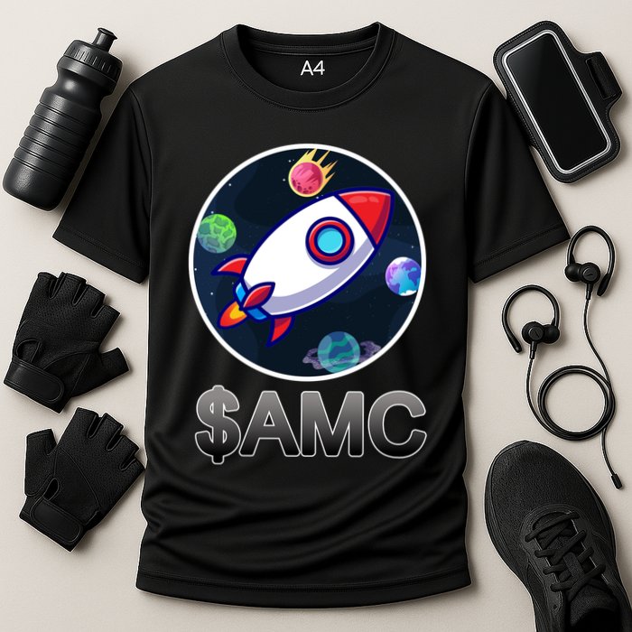 AMC Go To The Moon Rocket Ship Performance Shirt