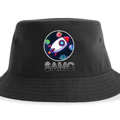 AMC Go To The Moon Rocket Ship Sustainable Bucket Hat