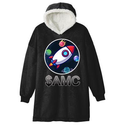 AMC Go To The Moon Rocket Ship Hooded Wearable Blanket