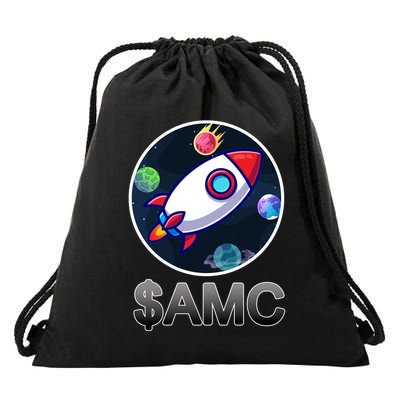 AMC Go To The Moon Rocket Ship Drawstring Bag