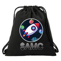 AMC Go To The Moon Rocket Ship Drawstring Bag