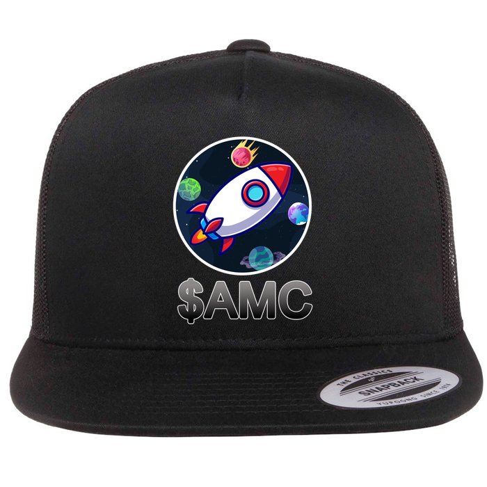 AMC Go To The Moon Rocket Ship Flatbill Hat