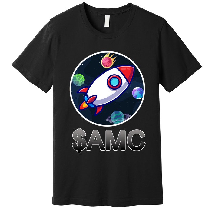AMC Go To The Moon Rocket Ship Premium T-Shirt