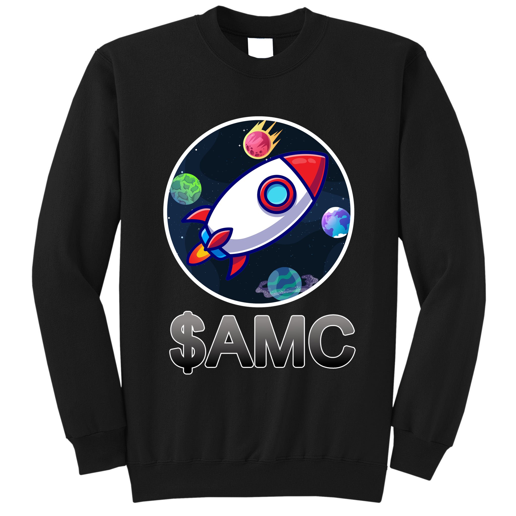 AMC Go To The Moon Rocket Ship Tall Sweatshirt