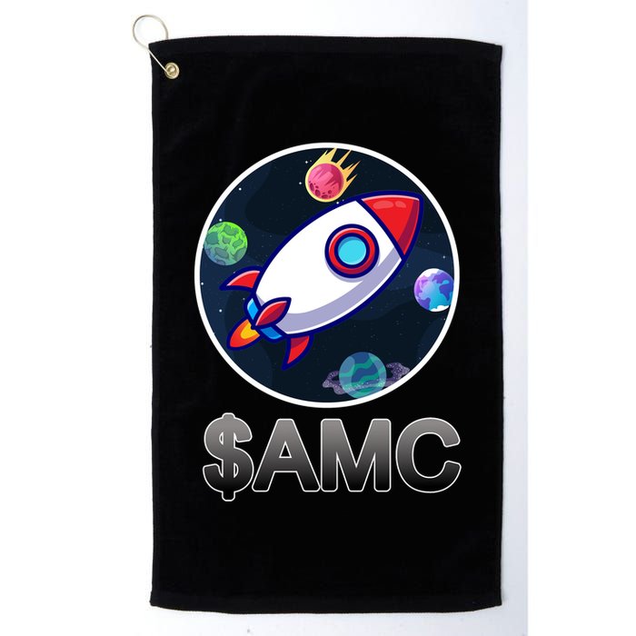 AMC Go To The Moon Rocket Ship Golf Towel
