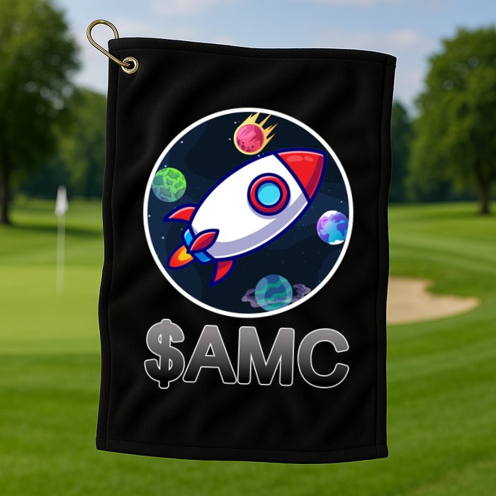 AMC Go To The Moon Rocket Ship Golf Towel