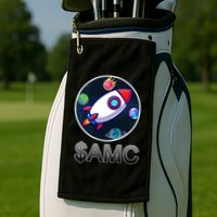 AMC Go To The Moon Rocket Ship Golf Towel