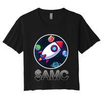 AMC Go To The Moon Rocket Ship Crop Top