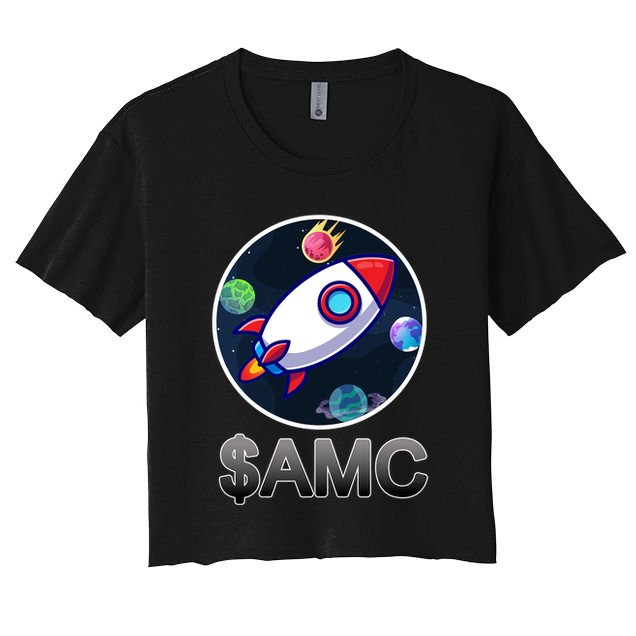 AMC Go To The Moon Rocket Ship Crop Top