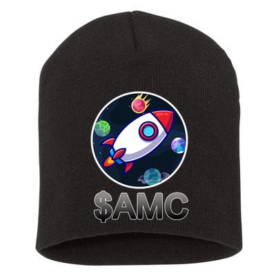 AMC Go To The Moon Rocket Ship Short Acrylic Beanie