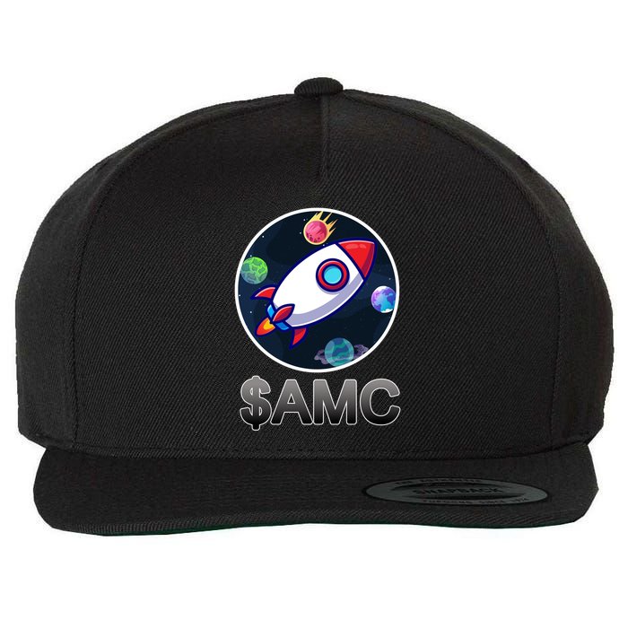 AMC Go To The Moon Rocket Ship Wool Snapback Cap