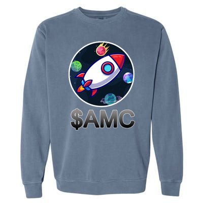 AMC Go To The Moon Rocket Ship Garment-Dyed Sweatshirt