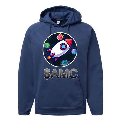 AMC Go To The Moon Rocket Ship Performance Fleece Hoodie