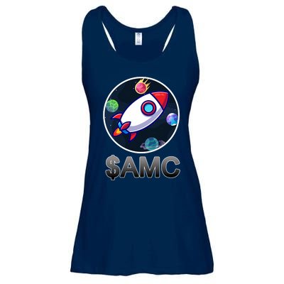 AMC Go To The Moon Rocket Ship Ladies Essential Flowy Tank