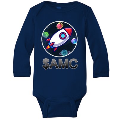 AMC Go To The Moon Rocket Ship Baby Long Sleeve Bodysuit