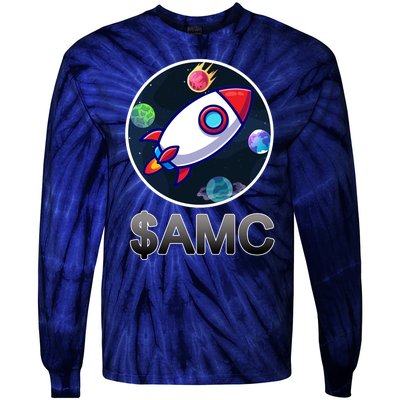 AMC Go To The Moon Rocket Ship Tie-Dye Long Sleeve Shirt