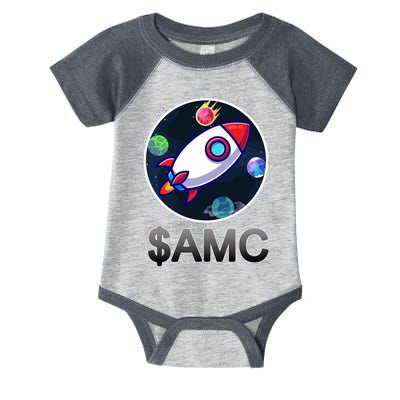 AMC Go To The Moon Rocket Ship Infant Baby Jersey Bodysuit