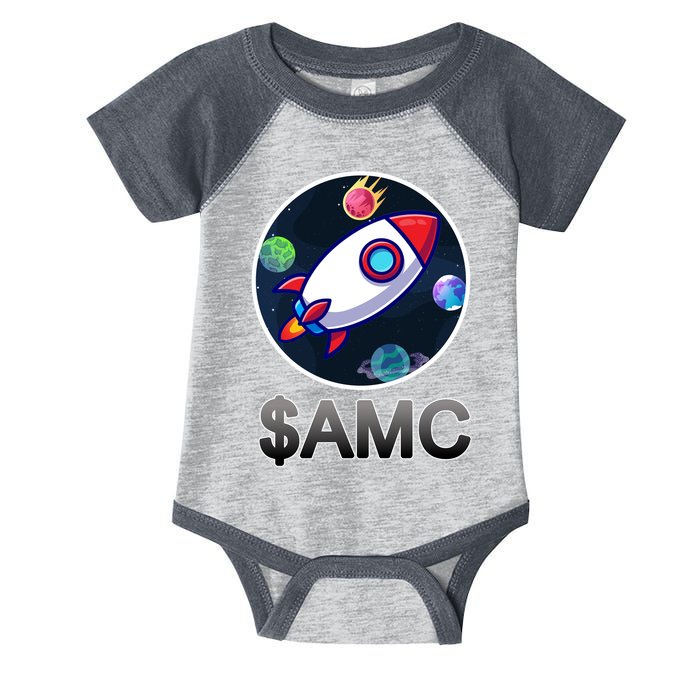 AMC Go To The Moon Rocket Ship Infant Baby Jersey Bodysuit