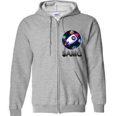 AMC Go To The Moon Rocket Ship Full Zip Hoodie