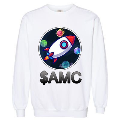 AMC Go To The Moon Rocket Ship Garment-Dyed Sweatshirt