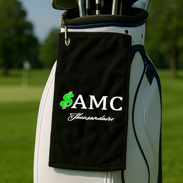AMC Stocks Symbol Thousandaire  Golf Towel