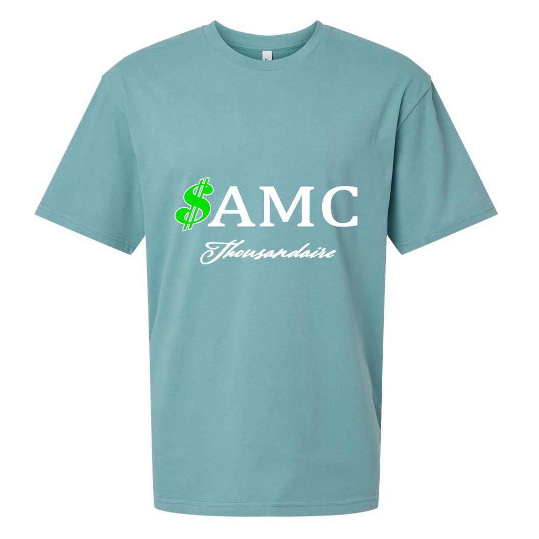 AMC Stocks Symbol Thousandaire  Sueded Cloud Jersey T-Shirt