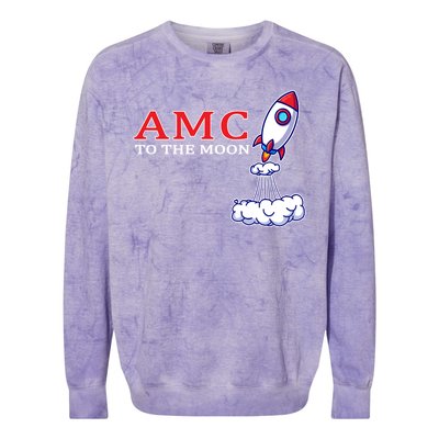 AMC Stocks To The Moon Wall Street Colorblast Crewneck Sweatshirt