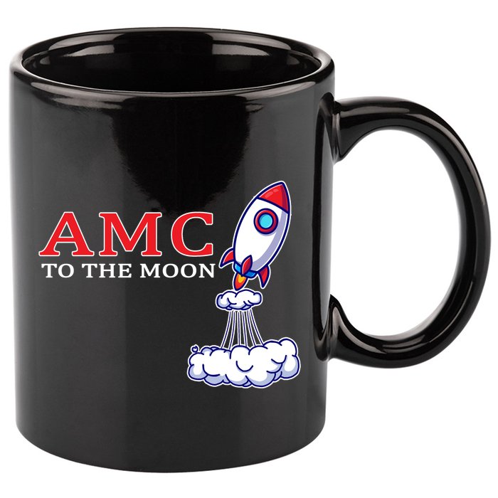 AMC Stocks To The Moon Wall Street 11oz C Handle Ceramic Mug