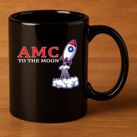AMC Stocks To The Moon Wall Street 11oz C Handle Ceramic Mug