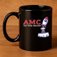 AMC Stocks To The Moon Wall Street 11oz C Handle Ceramic Mug