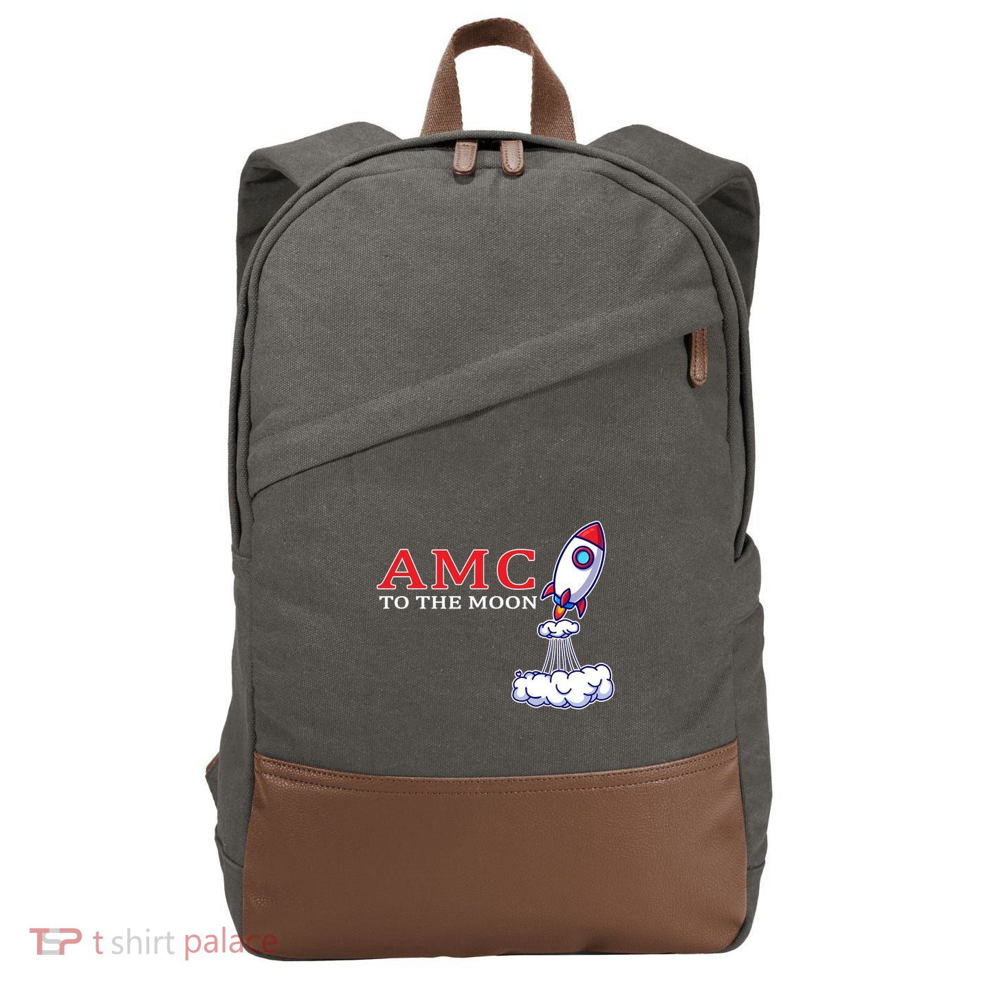 AMC Stocks To The Moon Wall Street Cotton Canvas Backpack
