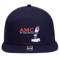 AMC Stocks To The Moon Wall Street 7 Panel Mesh Trucker Snapback Hat