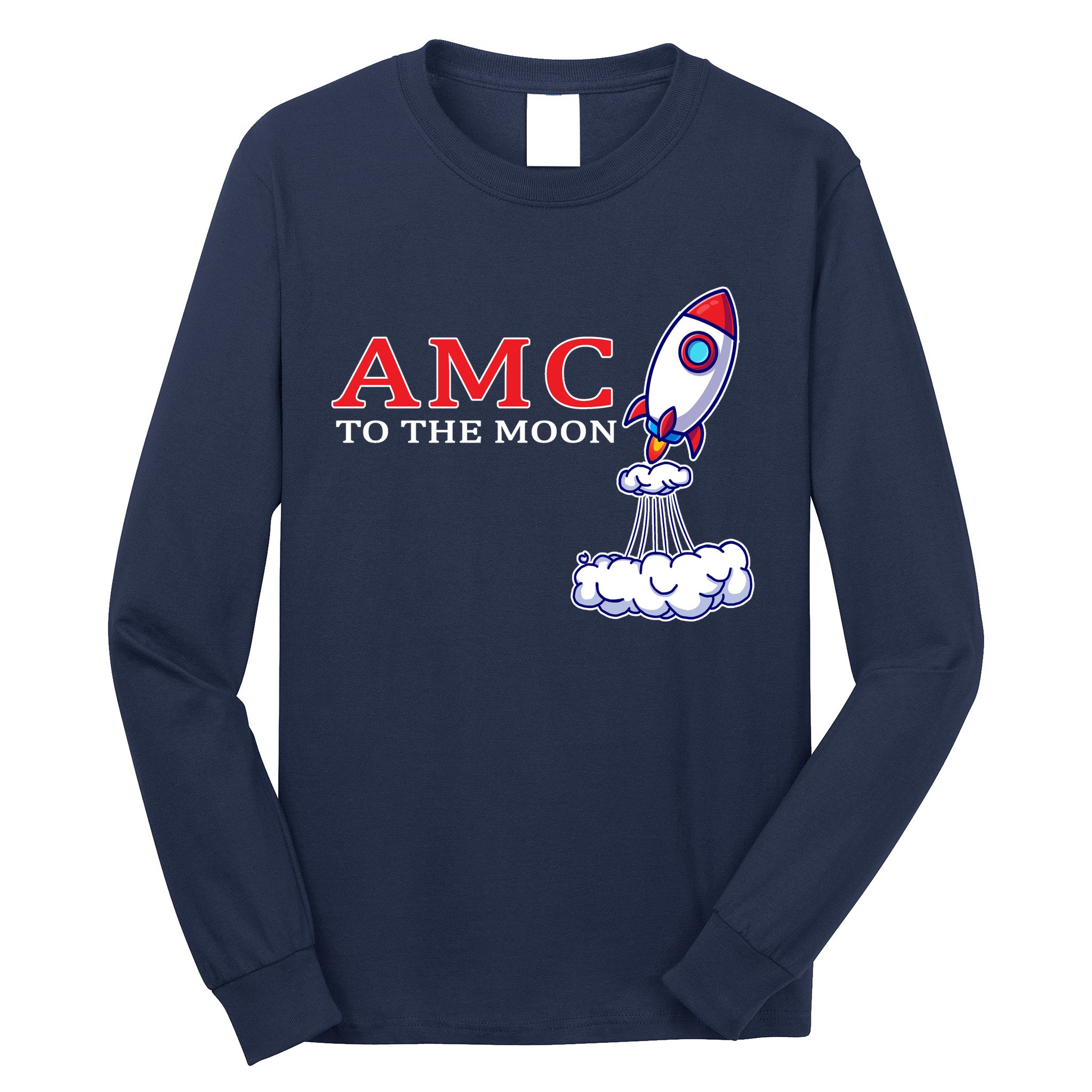 AMC Stocks To The Moon Wall Street Long Sleeve Shirt