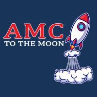 AMC Stocks To The Moon Wall Street V-Neck T-Shirt